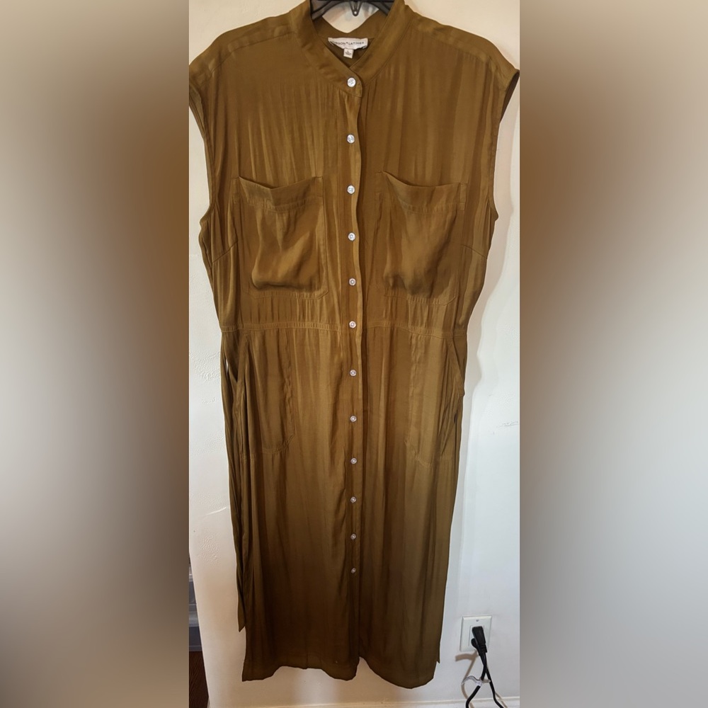 Gibson Latimer Sleeveless Midi Dress in Brown